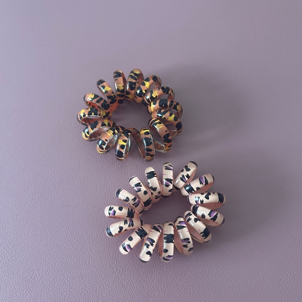 2 Piece Leopard Spiral Hair Ties- NEW!